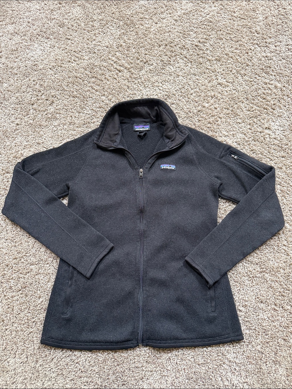 Patagonia Women's Medium Black Full-Zip Teddy Fleece Jacket